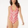 MICHAEL Michael Kors Racerback One Piece Swimsuit - Zebra Spine -Swim Wear Shop MM6F257 614