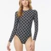 MICHAEL Michael Kors Rashguard One Piece Swimsuit - Empire Logo 2 MICHAEL Michael Kors Rashguard One Piece Swimsuit - Empire Logo -Swim Wear Shop MM7N041 001