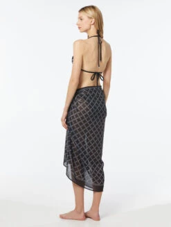 MICHAEL Michael Kors Pareo Cover Up - Empire Logo -Swim Wear Shop MM7N775 001 alt03