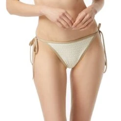 MICHAEL Michael Kors String Tie Bikini Bottom - Signature Logo