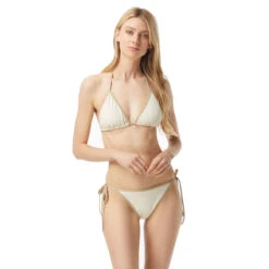 MICHAEL Michael Kors Triangle Bikini Top - Signature Logo
