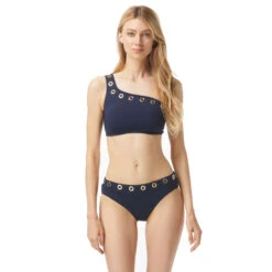 MICHAEL Michael Kors One Shoulder Bikini Top - Large Grommet