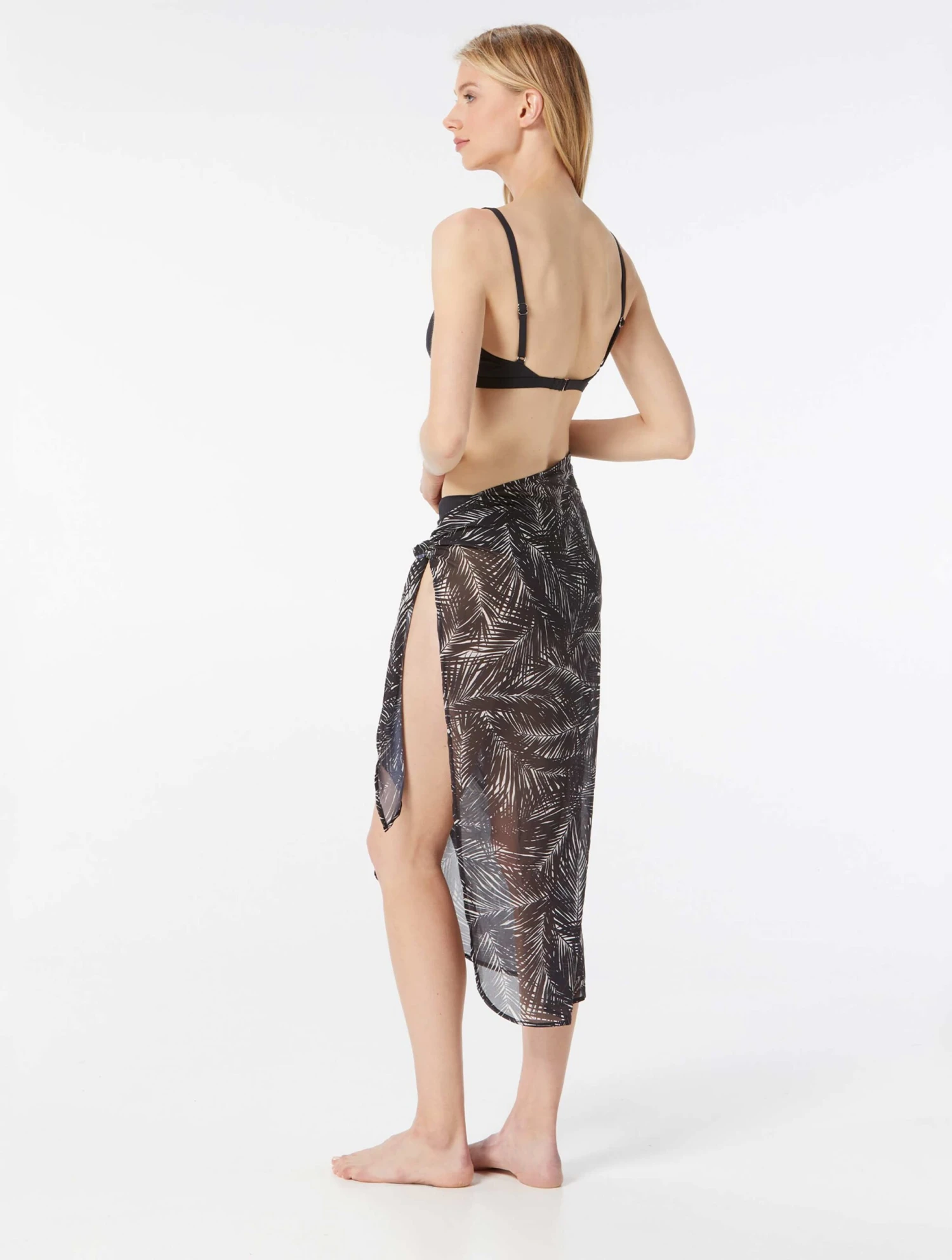 MICHAEL Michael Kors Logo Ring Pareo Cover Up - Sonoran Palm 4 MICHAEL Michael Kors Logo Ring Pareo Cover Up - Sonoran Palm - Image 2