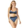 Coco Contours Wavy Colorblock Bra Sized Bikini Top - Keepsake -Swim Wear Shop T32106 001