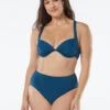 Coco Contours Regal Draped Bra Sized Underwire Push Up Bikini Top - Keepsake -Swim Wear Shop T32117 439