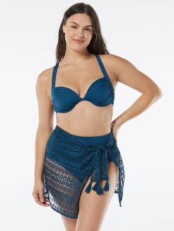 Coco Contours Regal Draped Bra Sized Underwire Push Up Bikini Top - Keepsake -Swim Wear Shop T32117 439 alt02