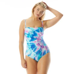 Coco Contours Galena Bandeau Bra Sized One Piece Swimsuit - Luminescent