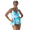 Coco Contours Diamond Wrap Bra Sized Underwire Tankini Top- Sorrento Coastal Floral