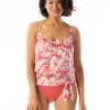 Coco Contours Jem Blouson Bra Sized Tankini Top - Feather Palm -Swim Wear Shop T52087 613 R