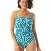 Coco Contours Jasper Bandeau Bra Sized One Piece Swimsuit - Jungle Zebra -Swim Wear Shop T53074 349 R