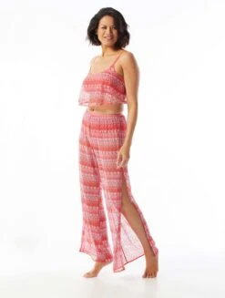 Coco Contours Aflutter Side Slit Cover Up Pants - Summer Crochet