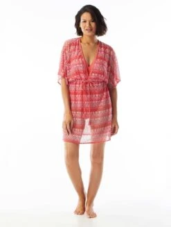 Coco Contours Breeze V-Neck Caftan Cover Up - Summer Crochet