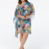 Coco Contours Ideal Caftan Cover Up - Rainforest Leaves -Swim Wear Shop T58532 970