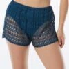 Coco Contours Bliss High Waist Cover Up Shorts - Crochet -Swim Wear Shop T63535 439
