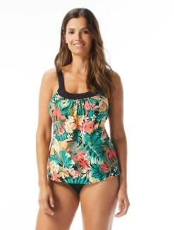 Coco Reef Ultra Fit Bra Sized Underwire Tankini Top - Passion Flower
