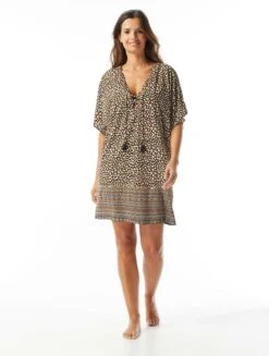 Coco Reef Raya Cover Up Dress - Wild Cheetah Ikat