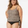 Coco Reef Stella Tie Side Underwire Tankini Top - Wild Cheetah Ikat -Swim Wear Shop U28521 006 R
