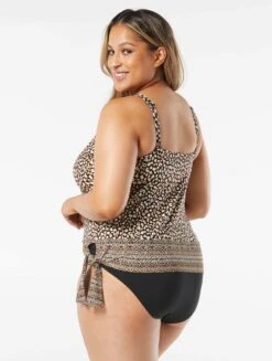Coco Reef Stella Tie Side Underwire Tankini Top - Wild Cheetah Ikat -Swim Wear Shop U28521 006 alt01 R