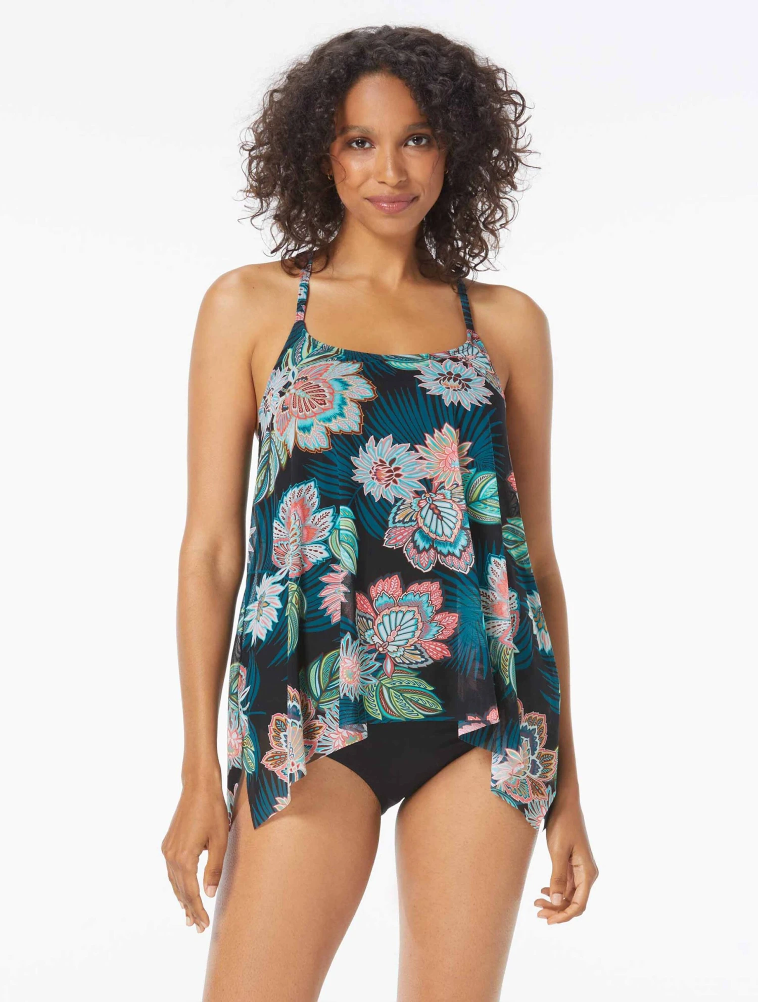 Coco Reef Current Bra Sized Mesh Layer Underwire Tankini Top - Tropical Lotus 3 Coco Reef Current Bra Sized Mesh Layer Underwire Tankini Top - Tropical Lotus