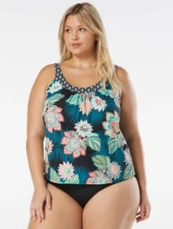 Coco Reef Ultra Fit Bra Sized Underwire Tankini Top - Tropical Lotus -Swim Wear Shop U35685 006 alt10