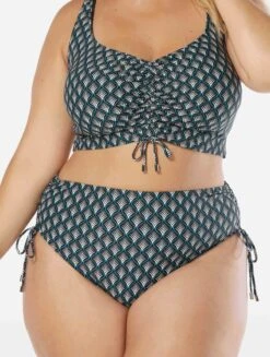 Coco Reef Inspire Shirred High Waist Bikini Bottom - Siren -Swim Wear Shop U36463 006 alt02