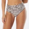 Coco Reef Verso High Waist Reversible Bikini Bottom - Native Zebra -Swim Wear Shop U39289 225