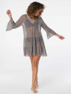 Coco Reef Enchant Cover Up Dress - Native Cheetah