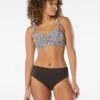 Coco Reef Charisma Pleated Bra Sized Underwire Bandeau Bikini Top - Native Cheetah -Swim Wear Shop U40474 225