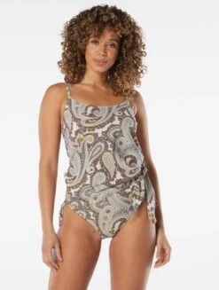 Coco Reef Stella Side Tie Bra Sized Underwire Tankini Top - Imperial Paisley -Swim Wear Shop U44467 970 alt03