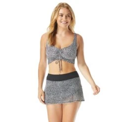 Coco Reef Elevate Bra Sized Shirred Underwire Bikini Top - St. Tropez Leopard -Swim Wear Shop U80461 006 alt03