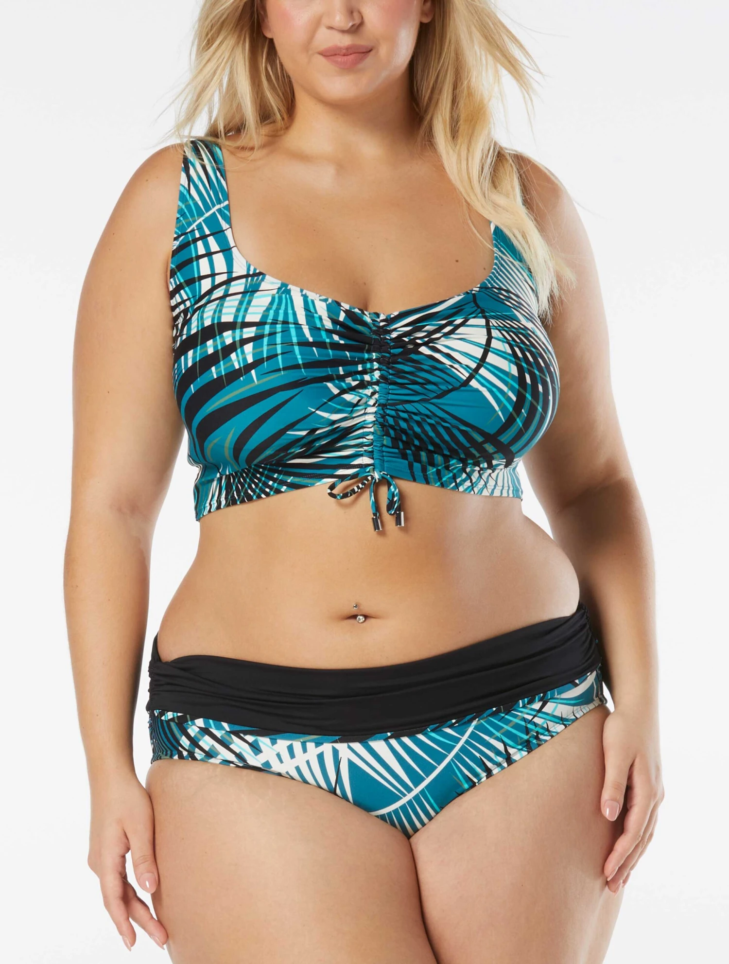 Coco Reef Impulse High Waist Rollover Bikini Bottom - Endless Summer Palm 9 Coco Reef Impulse High Waist Rollover Bikini Bottom - Endless Summer Palm - Image 7