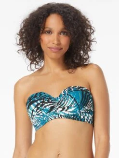 Coco Reef Charisma Bra Sized Underwire Bandeau Bikini Top - Endless Summer Palm -Swim Wear Shop U84474 349 alt02