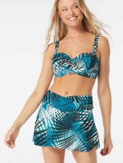 Coco Reef Charisma Bra Sized Underwire Bandeau Bikini Top - Endless Summer Palm -Swim Wear Shop U84474 349 alt03