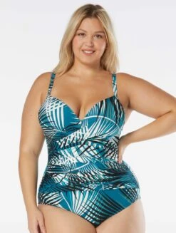 Coco Reef Enrapture Bra Sized Underwire One Piece Swimsuit - Endless Summer Palm -Swim Wear Shop U84476 349 alt04