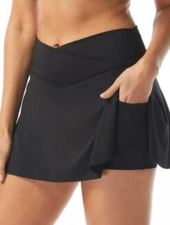 Coco Reef Serene Cross Over Swim Skort - Classic Solids -Swim Wear Shop U95486 006 alt02 R