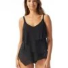 Coco Reef Flourish Bra Sized Tier Mesh Underwire Tankini Top - Classic Solids -Swim Wear Shop U95523 006 R