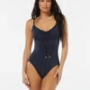 Vince Camuto Cinch Front V-Neck One Piece Swimsuit - Solids -Swim Wear Shop V09731 408