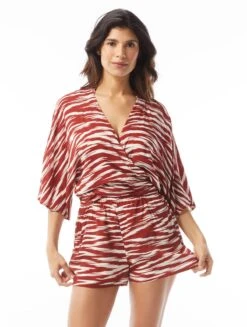 Vince Camuto Convertible Cover Up Romper - Ikat Isle -Swim Wear Shop V19916 609 alt02 R