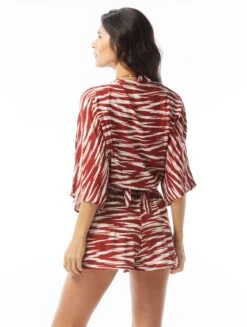 Vince Camuto Convertible Cover Up Romper - Ikat Isle -Swim Wear Shop V19916 609 alt03 R