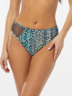 Vince Camuto High Leg Bikini Bottom - Abstract Animal