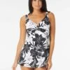 Roxanne Bra Sized Twist Underwire Swim Dress - Midnight Floral -Swim Wear Shop e01182 001 r 1