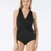 Gabar Chlorine Resistant Draped Twist V-Neck One Piece Swimsuit - Solids -Swim Wear Shop g6c256 001 3