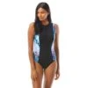 Beach House Sport Thrive Sleeveless Zip Front One Piece Swimsuit - Tie Dye For -Swim Wear Shop h41958 004