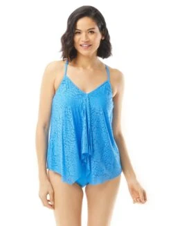 Beach House Kerry Underwire Tankini Top - Crochet Soleil