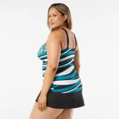 Beach House Swim Plus Size Blair High Neck Tankini Top - Deco Border -Swim Wear Shop hw10130 001 alt03 1