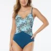 Coco Contours Sterling Bra Sized Underwire One Piece Swimsuit - Mirage Stripe -Swim Wear Shop t59076 439 8