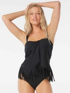 Coco Reef Envelop Bra Sized Bandeau Tankini Top - Fringe -Swim Wear Shop u32506 006 alt02 1